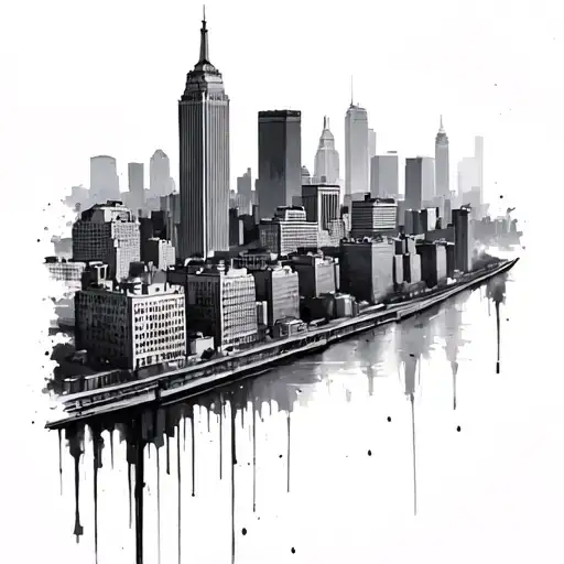 Philly Skyline tattoo design idea