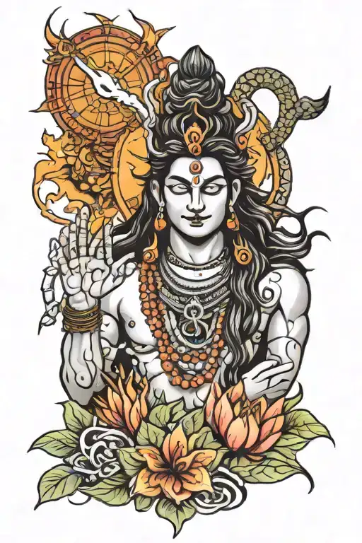 lord shiva tattoo design idea