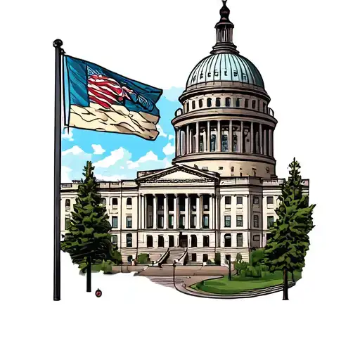 Idaho capital building tattoo design idea