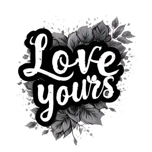 "Love yours" j Cole tattoo design idea