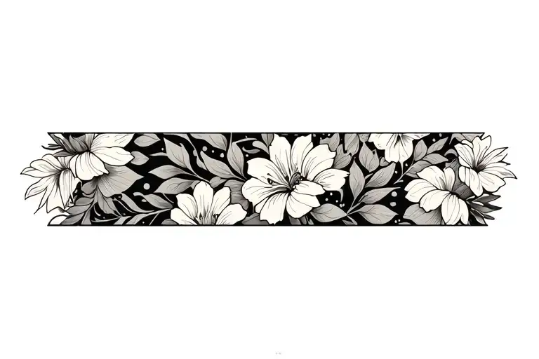 floral wrap my arm tattoo design idea