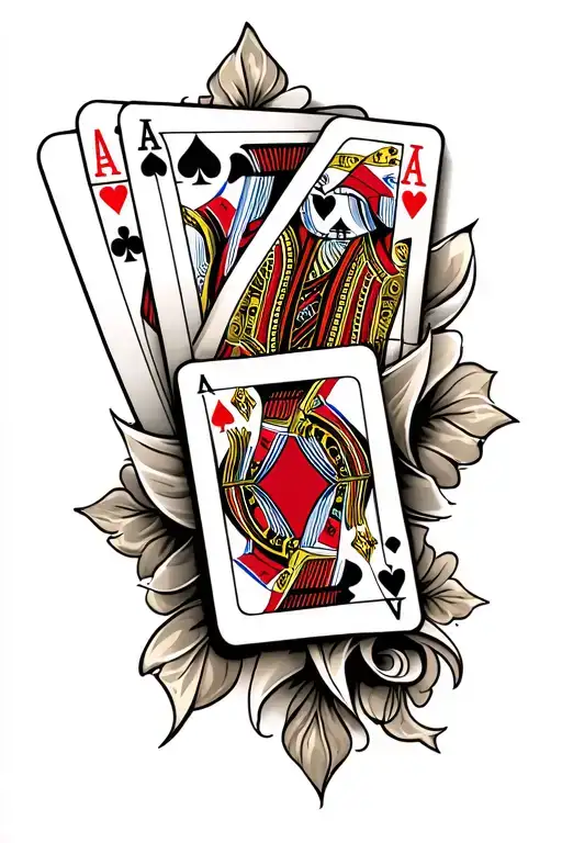 gambling blackjack tattoo design idea