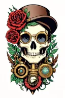 steampunk inspired tattoo tattoo design idea
