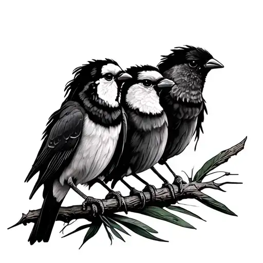 Bob Marley Three Little Birds tattoo design idea