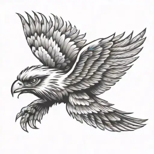thunderbird flying tattoo design idea