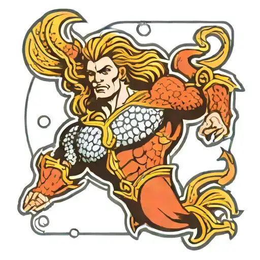 Aquaman logo shape tattoo design idea