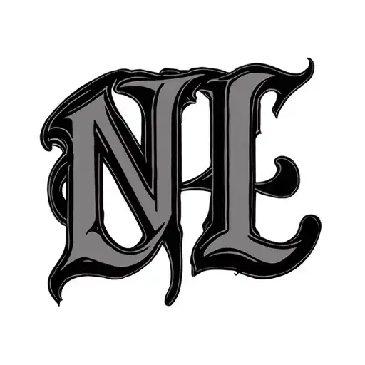 initial N J L Y letters forming tattoo design idea