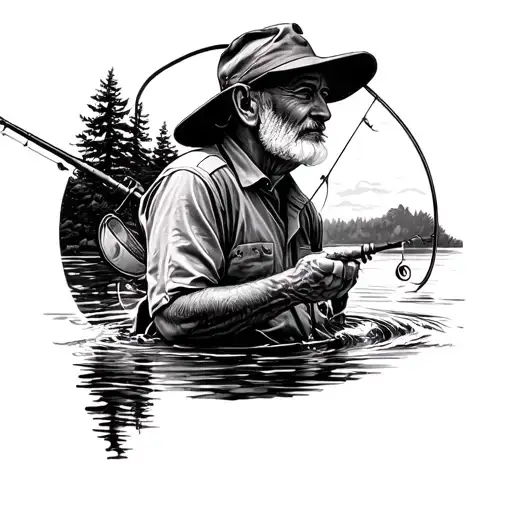 It should be a small tattoo that is in memory of my grandfather who passed away in cancer. He liked and fishing and to be tattoo design idea