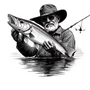 It should be a small tattoo that is in memory of my grandfather who passed away in cancer. He liked and fishing and to be tattoo design idea