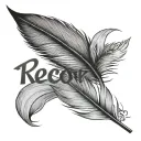 pecock feather with name on it kushal sunsine Gemini and date of birth 7 August 1991 tattoo design idea