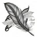 pecock feather with name on it kushal sunsine Gemini and date of birth 7 August 1991 tattoo design idea