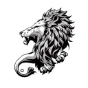 lions main into Celtic knotwork tattoo design idea