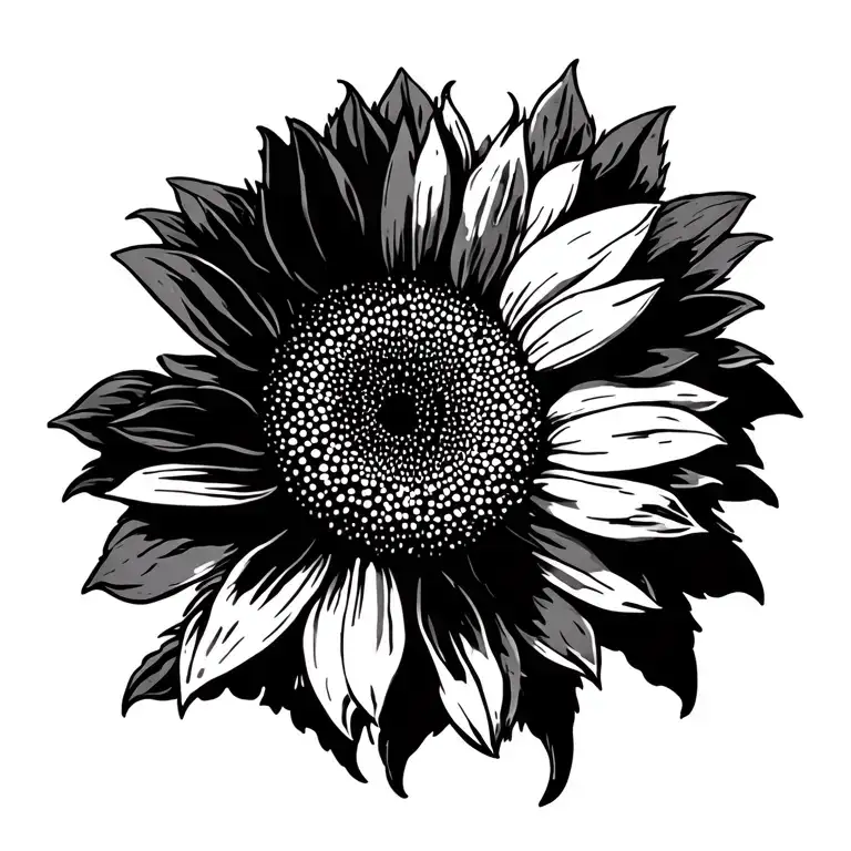 sunflower lower back tattoo design idea