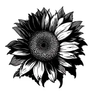 sunflower lower back tattoo design idea