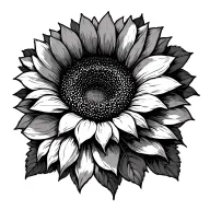 sunflower lower back tattoo design idea