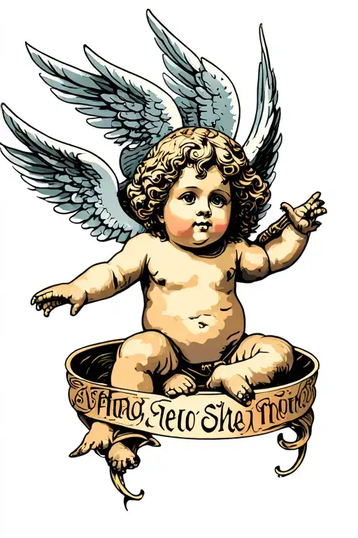 cherub tattoo design idea