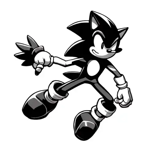 sonic costume running tattoo design idea