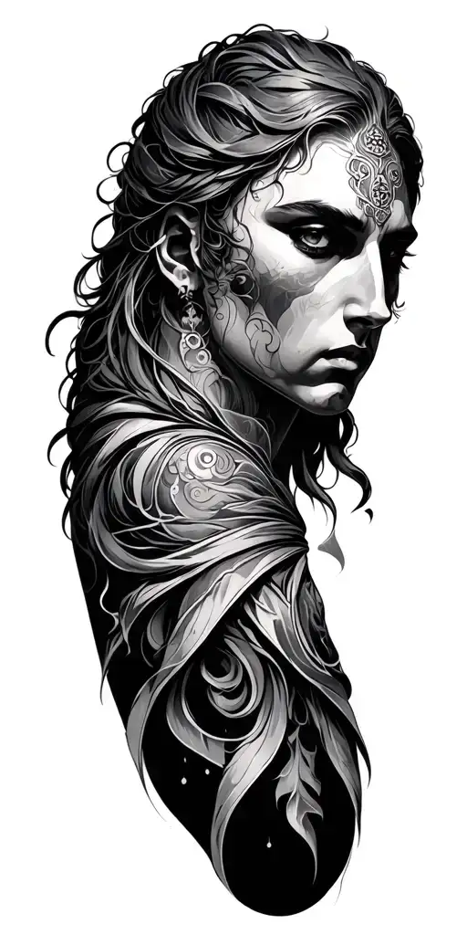 posiedon tattoo design idea