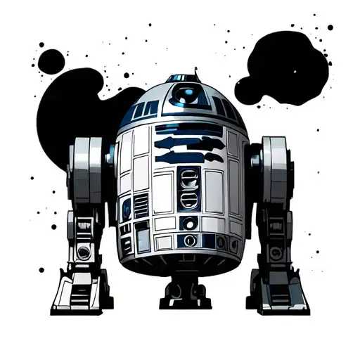 Simple Star Wars r2d2 tattoo design idea