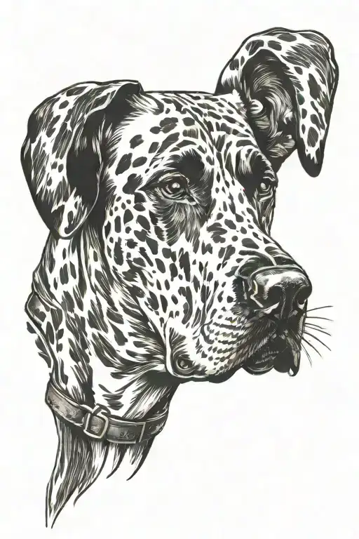 great dane war dog tattoo design idea