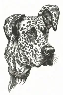great dane war dog tattoo design idea