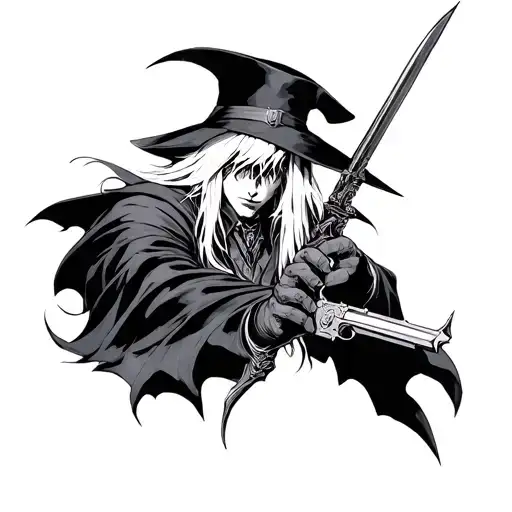 hellsing and alucard tattoo design idea