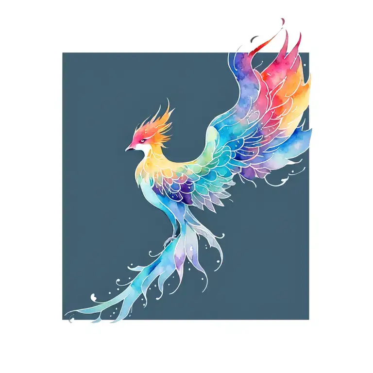 Phoenix trievetra feminine tattoo design idea