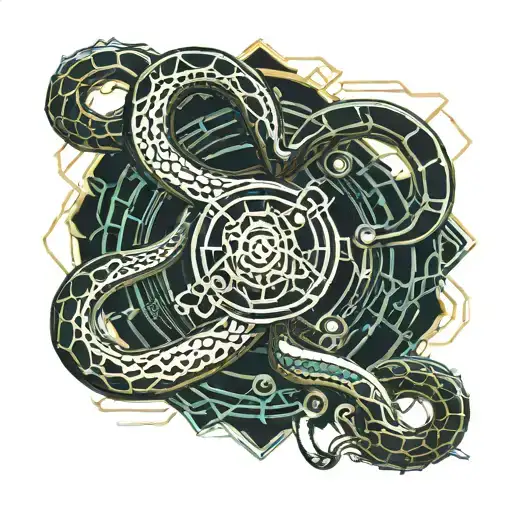 taurus snake tattoo design idea