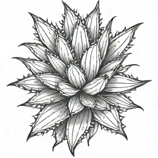 Agave tattoo design idea