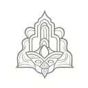 Hamsa hand tattoo design idea