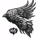 burnt chicken wing tattoo design idea