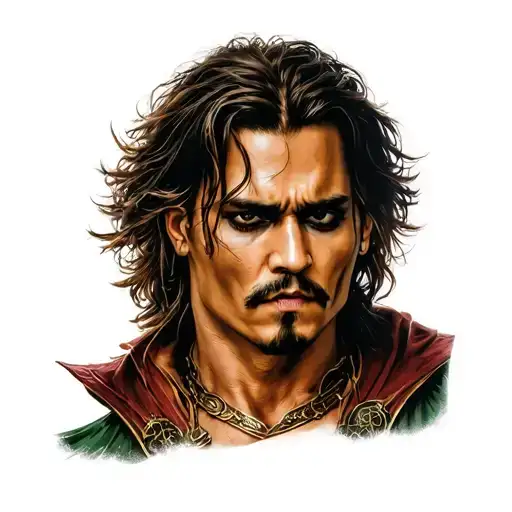a Johnny Depp movie character tattoo the theme should be his role Raphael in The Brave and also the symbol from The Brav tattoo design idea