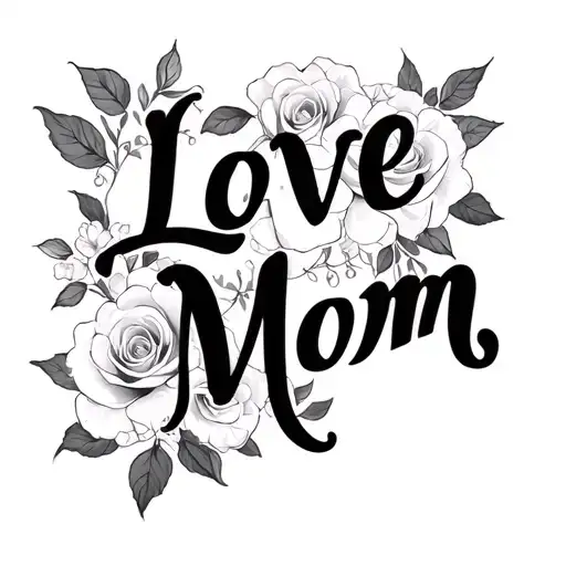 In memory "Love, Mom" tattoo design idea