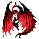 devil wings tattoo design idea