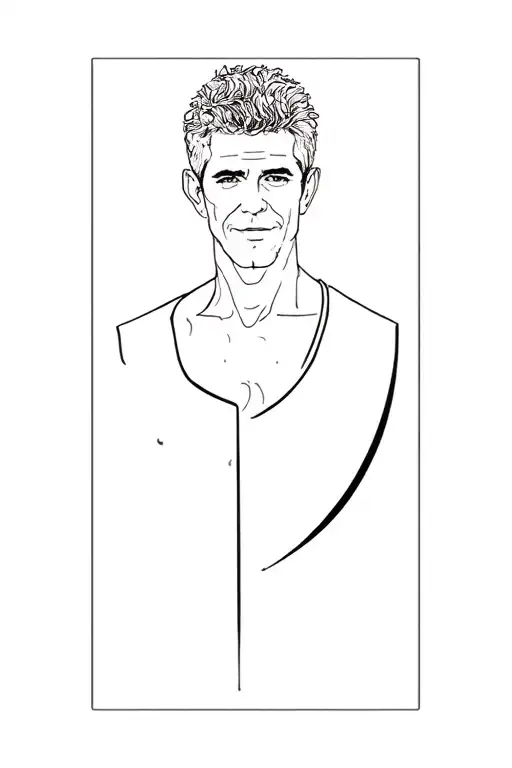 anthony bourdain tattoo design idea