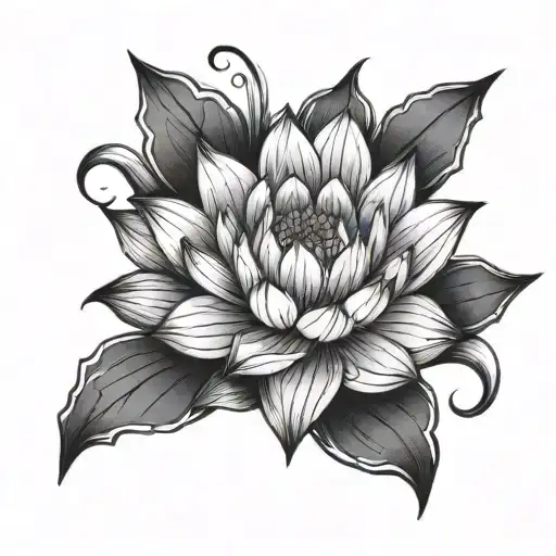 spine tattoo lotus followed by unilome and other symbols tattoo design idea