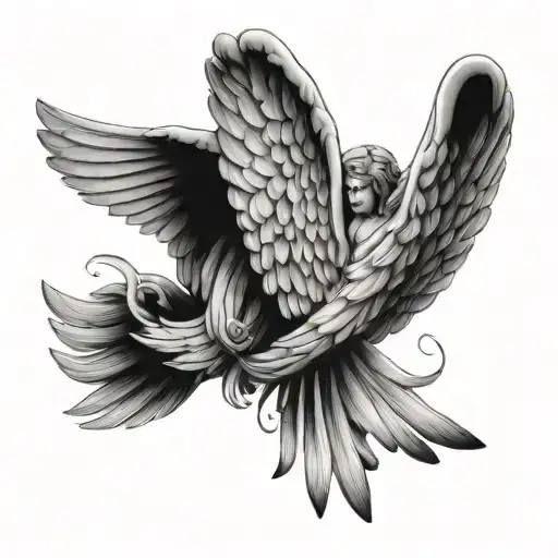 Angel Wings Memorial tattoo design idea