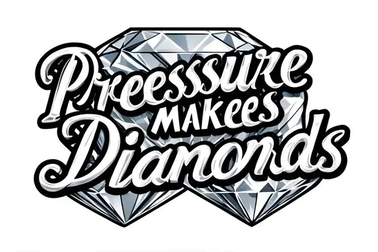 "Pressure Makes Diamonds" Diamonds tattoo design idea