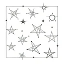 Pleiades Constellation tattoo design idea