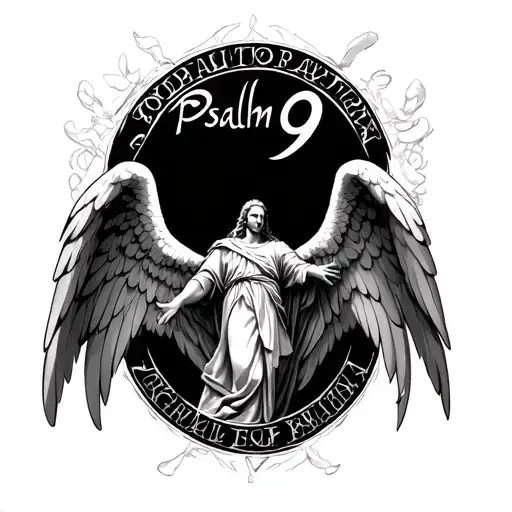 "Psalm 91" arch angel Michael tattoo design idea
