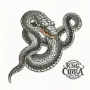 King cobra snake tattoo design idea
