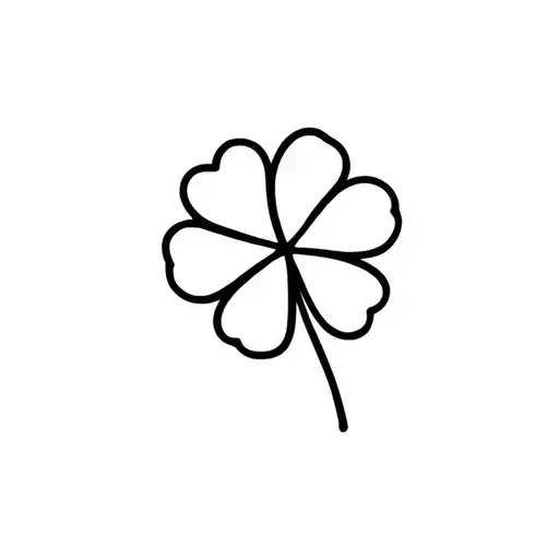 5 leaf clover tattoo design idea