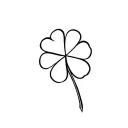 5 leaf clover tattoo design idea