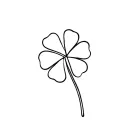 5 leaf clover tattoo design idea