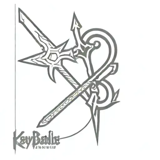 keyblade kingdom hearts tattoo design idea