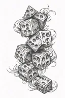 dice symbolizing tattoo design idea