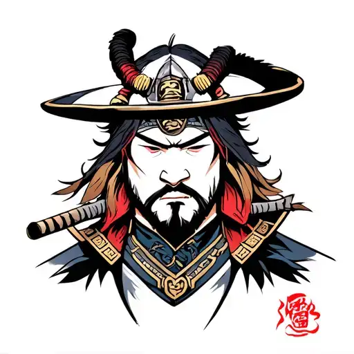 Yasuke Samurai Warrior tattoo design idea