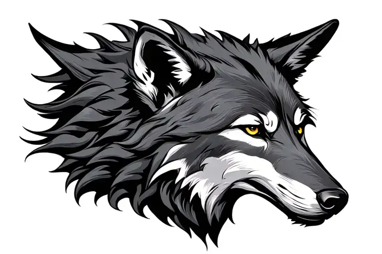Wolf Head tattoo design idea