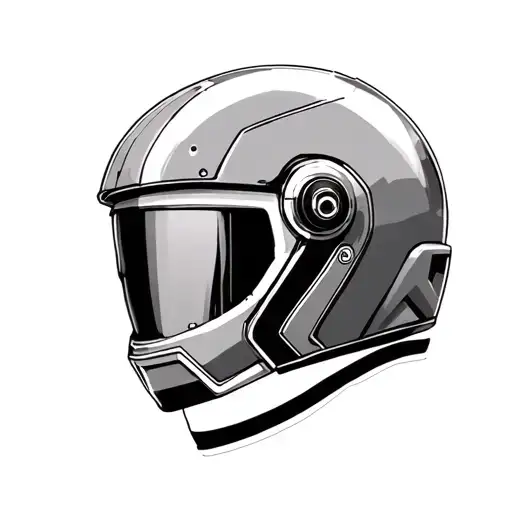Daft punk helmet tattoo design idea