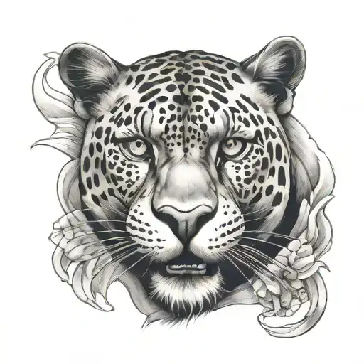 japanesse tattoo panther tattoo design idea